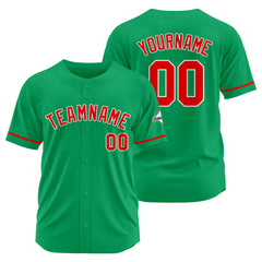 Benutzerdefinierte Authentisch Baseball-Trikot Grün-Rot