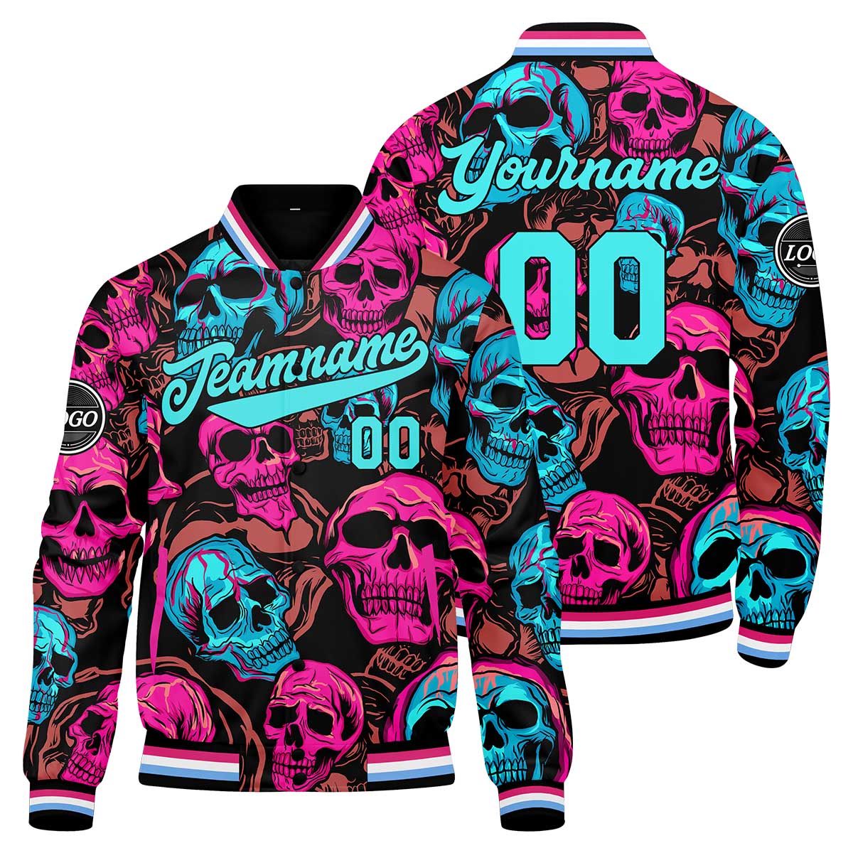 Benutzerdefinierte Pulver Blau Varsity-Jacke. Letterman-Jacke für Männer, Frauen und Jugendliche