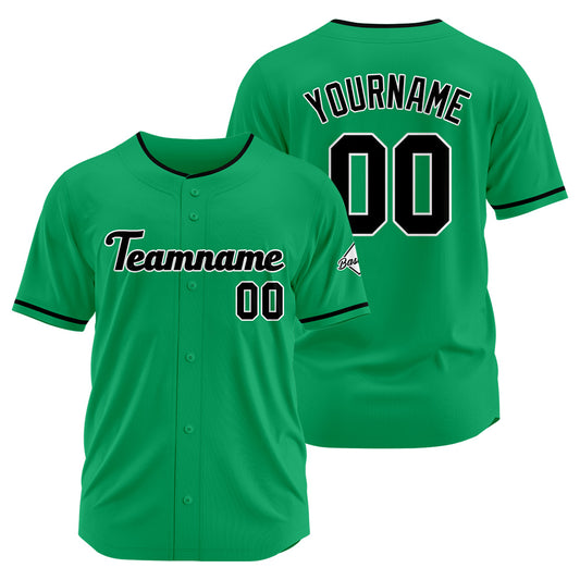 Benutzerdefinierte Authentisch Baseball-Trikot Grün Schwarz