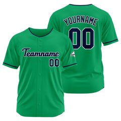 Benutzerdefinierte Authentisch Baseball-Trikot Grün-Marine