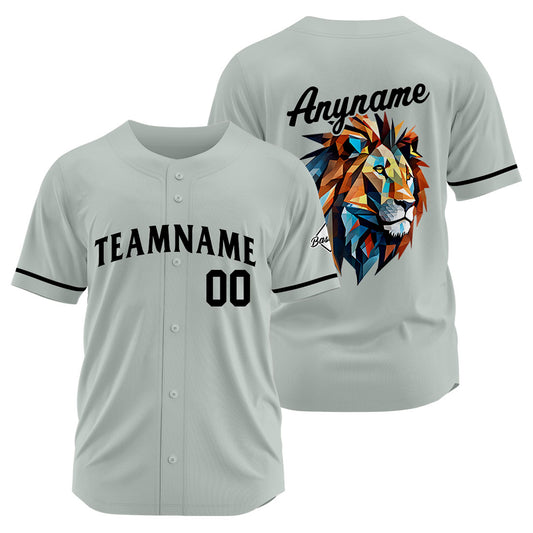 Benutzerdefinierte Baseball Jersey Personalisierte Baseball Shirt genäht und Druck Grau