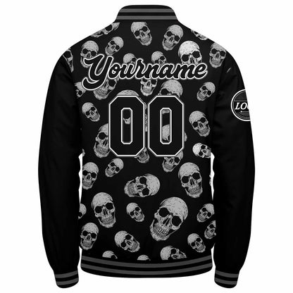 Benutzerdefinierte Verlauf Varsity-Jacke. Letterman-Jacke Grau