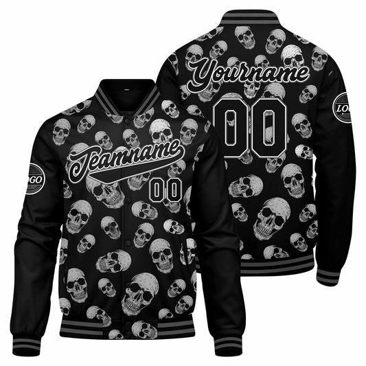 Benutzerdefinierte Verlauf Varsity-Jacke. Letterman-Jacke Grau