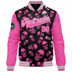 Benutzerdefinierte Verlauf Varsity-Jacke. Letterman-Jacke Rosa