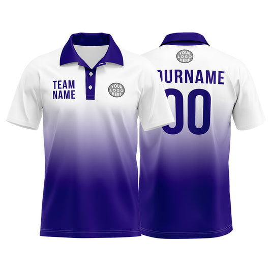 Benutzerdefinierte Lila Fußball Polo-Shirts Fügen Sie Ihr Einzigartiges hinzu Logo/Name/Nummer