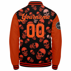 Benutzerdefinierte Verlauf Varsity-Jacke. Letterman-Jacke Orange