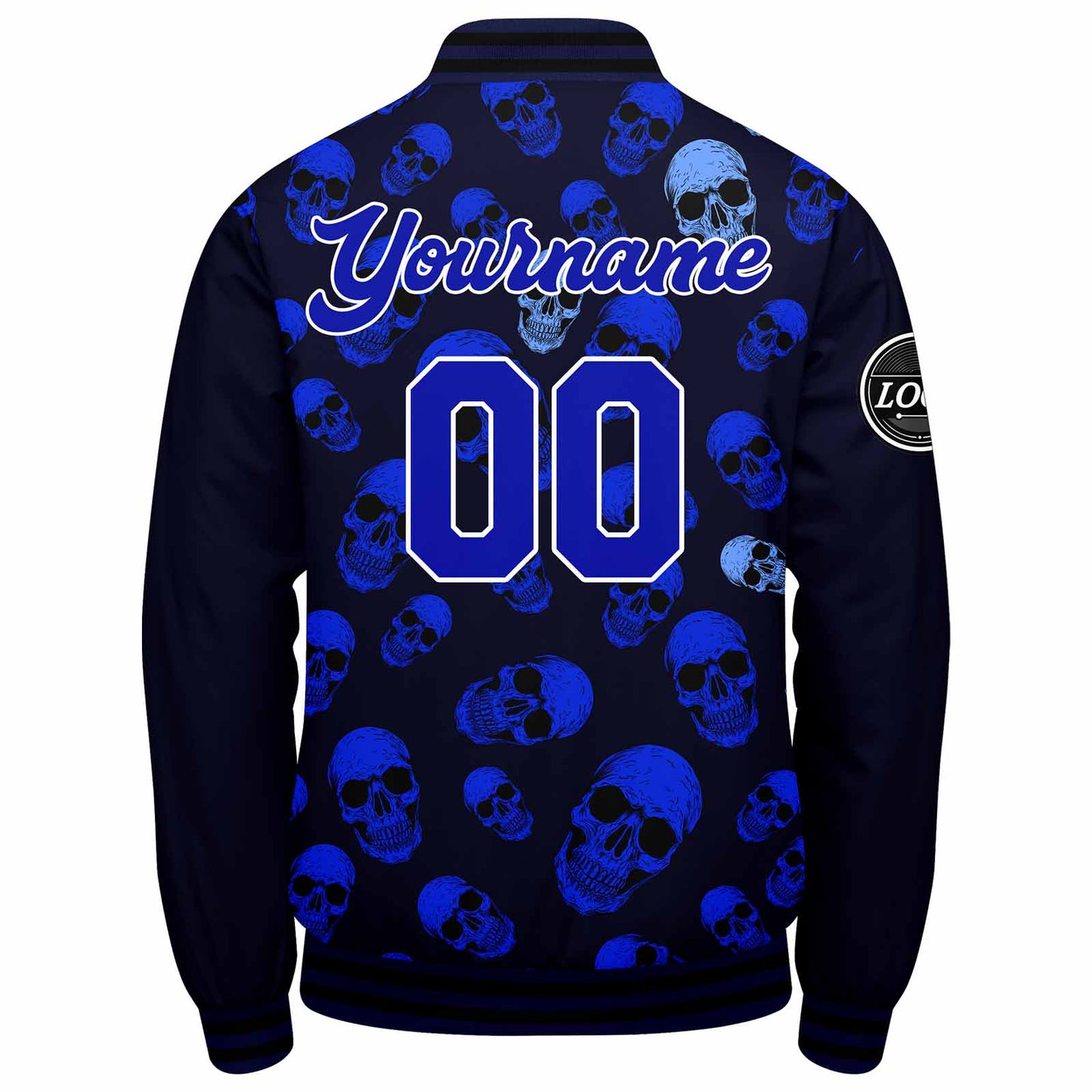 Benutzerdefinierte Verlauf Varsity-Jacke. Letterman-Jacke Royal