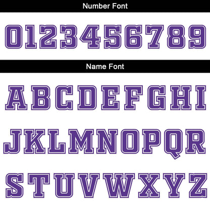 Benutzerdefinierte Weiß Violett Schwarz Reversible Basketball Jersey Personalisierte Print Name Nummer Logo