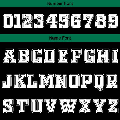 Benutzerdefinierte Schwarz Grün Weiß Reversible Basketball Jersey Personalisierte Print Name Nummer Logo