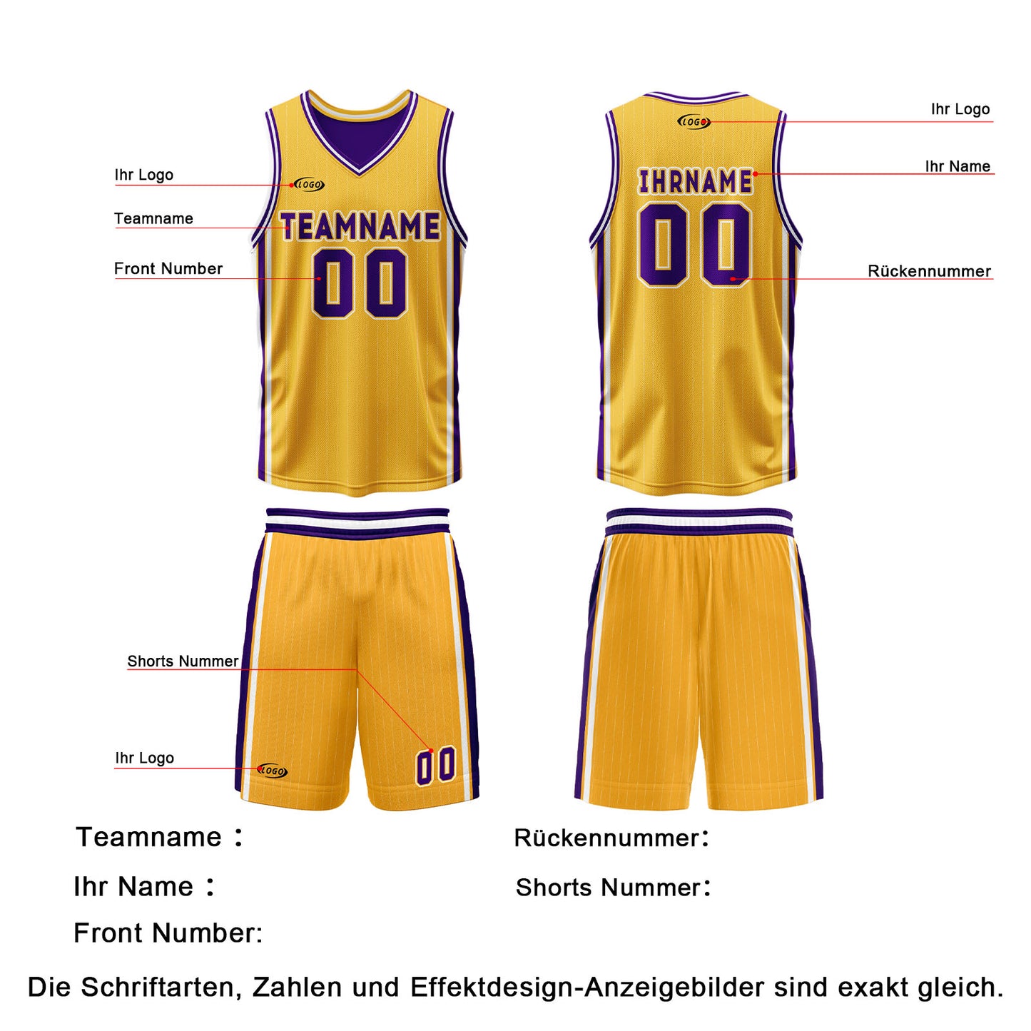 Benutzerdefinierte Gelb Lila Reversible Basketball Jersey Personalisierte Drucken Name Nummer Logo
