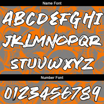 Benutzerdefinierter Sweatshirt-Hoodie für Mann, Frau, Mädchen, Junge. Drucken Sie Ihr Logo, Ihren Namen und Ihre Nummer Orange&Grau