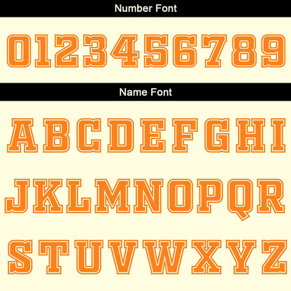 Benutzerdefinierte Creme Orange Schwarz Reversible Basketball Jersey Personalisierte Print Name Nummer Logo