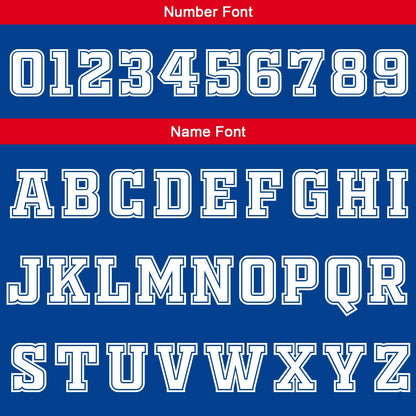 Benutzerdefinierte Königlich Rot Weiß Reversible Basketball Jersey Personalisierte Print Name Nummer Logo