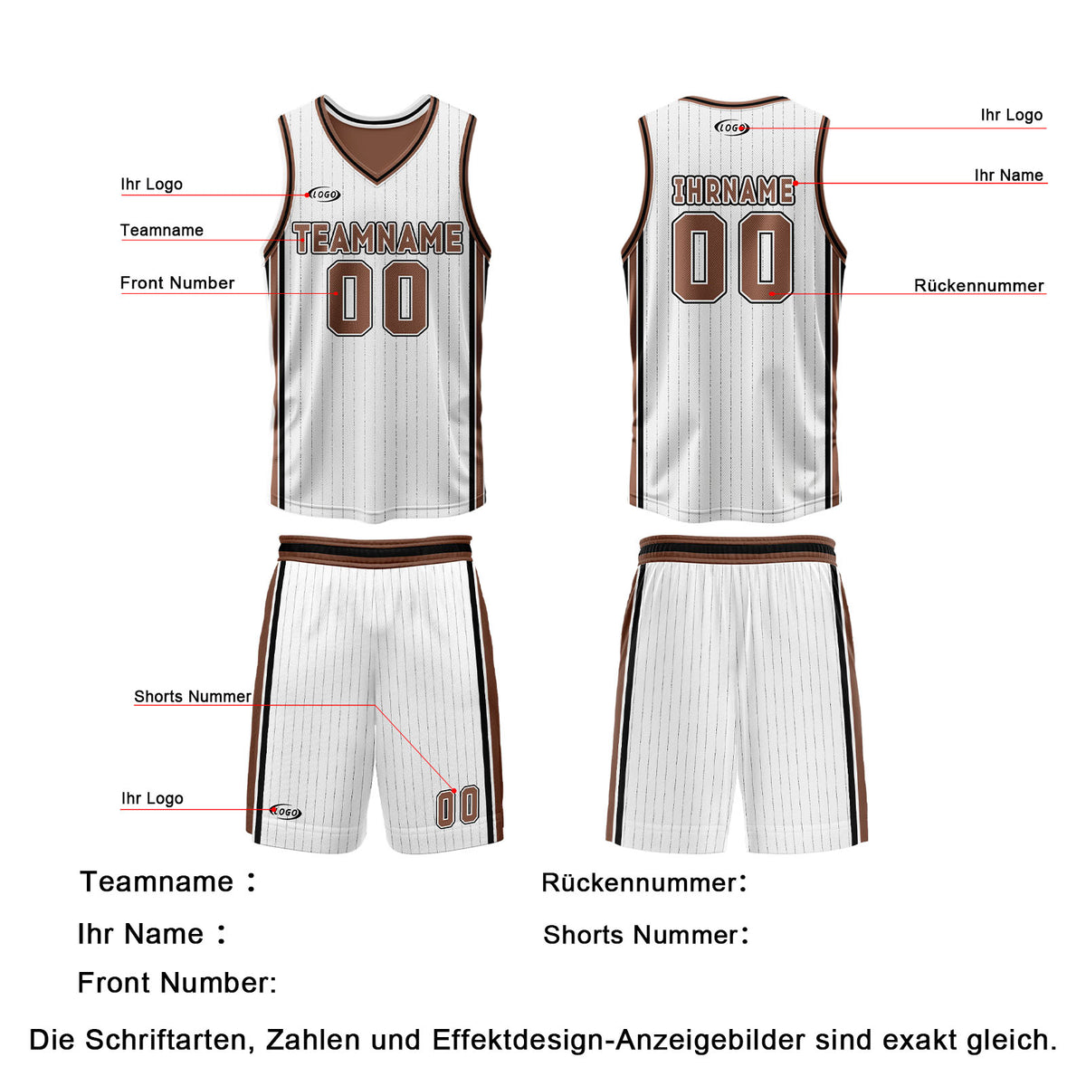 Benutzerdefinierte Weiß Braun Reversible Basketball Jersey Personalisierte Drucken Name Nummer Logo
