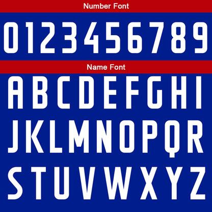 Benutzerdefinierte Reversible Basketball Jersey Personalisierte Print Name Nummer Logo Rot- Royal