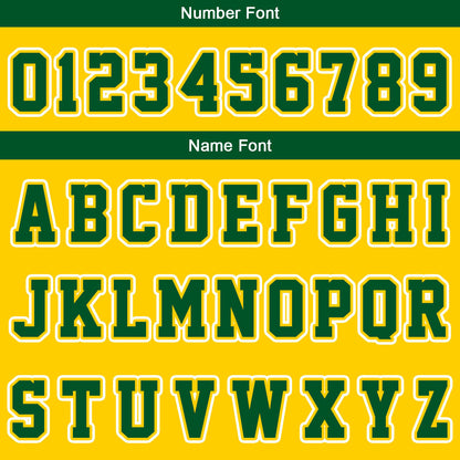 Benutzerdefinierter Gelb Grün Basketball Jersey Uniform Anzug gedruckt Ihr Logo Name Nummer