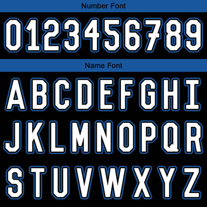 Benutzerdefinierter Schwarz Blau Basketball Jersey Uniform Anzug gedruckt Ihr Logo Name Nummer