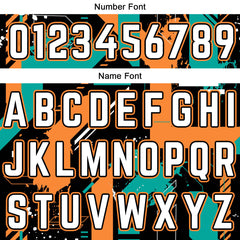 Benutzerdefinierte Aqua Orange Kurzarm-Kapuzenpullover für Männer Frauen Hemden mit Kapuzen gedruckt Name Logo