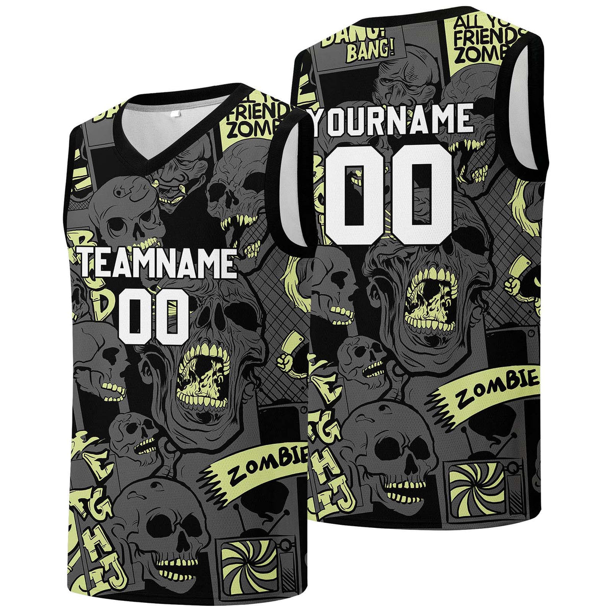 Individuelle Basketball-Jersey für Männer und Frauen. Gestickter und gedruckter Name, Nummer und Logo