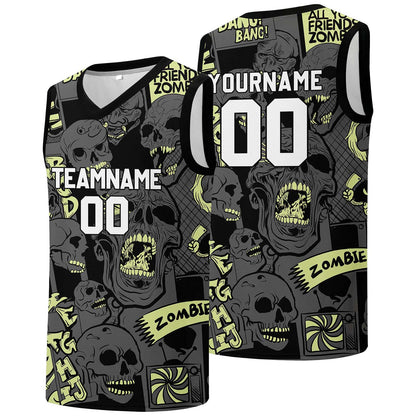 Individuelle Basketball-Jersey für Männer und Frauen. Gestickter und gedruckter Name, Nummer und Logo