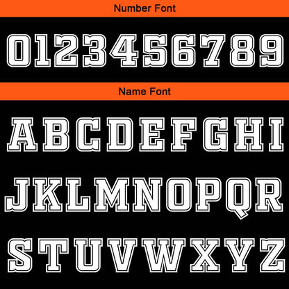 Benutzerdefinierte Schwarz Orange Gold Reversible Basketball Jersey Personalisierte Print Name Nummer Logo
