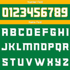 Benutzerdefinierte Grün Gelb Weiß Reversible Basketball Jersey Personalisierte Print Name Nummer Logo