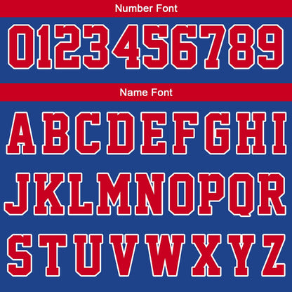 Benutzerdefinierte Royal Weiß Rot Reversible Basketball Jersey Personalisierte Print Name Nummer Logo