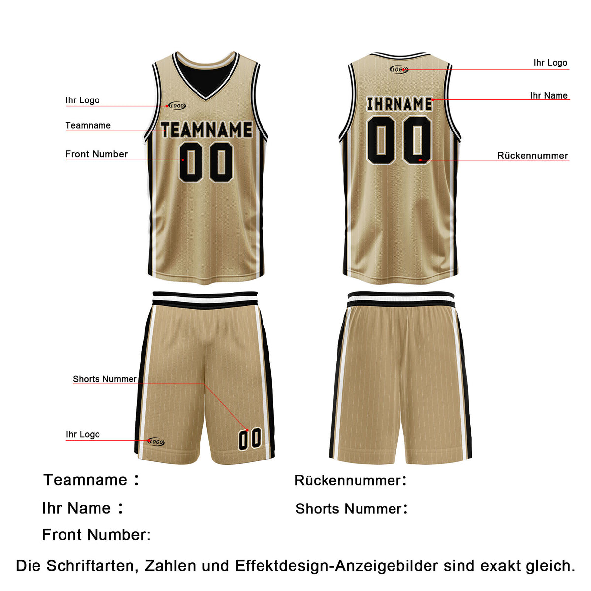 Benutzerdefinierte Gold Schwarz Reversible Basketball Jersey Personalisierte Drucken Name Nummer Logo