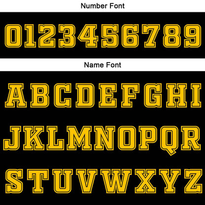 Benutzerdefinierte Schwarz Weiß Gelb Reversible Basketball Jersey Personalisierte Print Name Nummer Logo