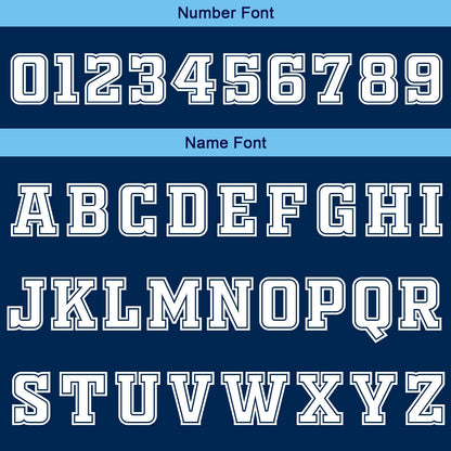 Benutzerdefinierte Marineblau Weiß Hellblau Reversible Basketball Jersey Personalisierte Print Name Nummer Logo