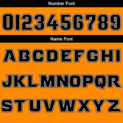 Benutzerdefinierte Orange Neongrün Kurzarm-Kapuzenpullover für Männer Frauen Hemden mit Kapuzen gedruckt Name Logo