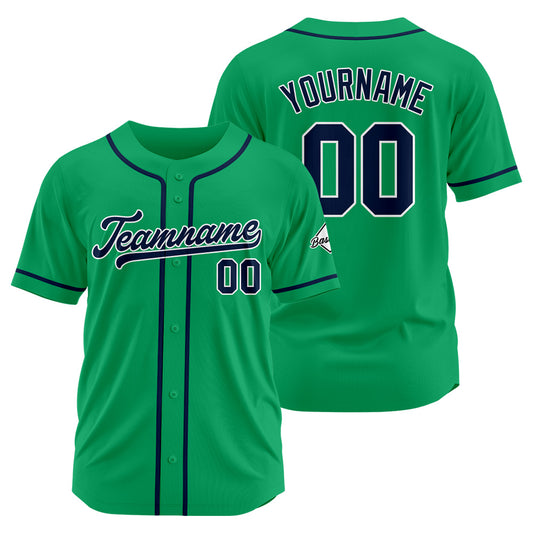 Benutzerdefinierte Authentisch Baseball-Trikot Grün-Marine