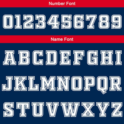 Benutzerdefinierte Marine Weiß Rot Reversible Basketball Jersey Personalisierte Print Name Nummer Logo