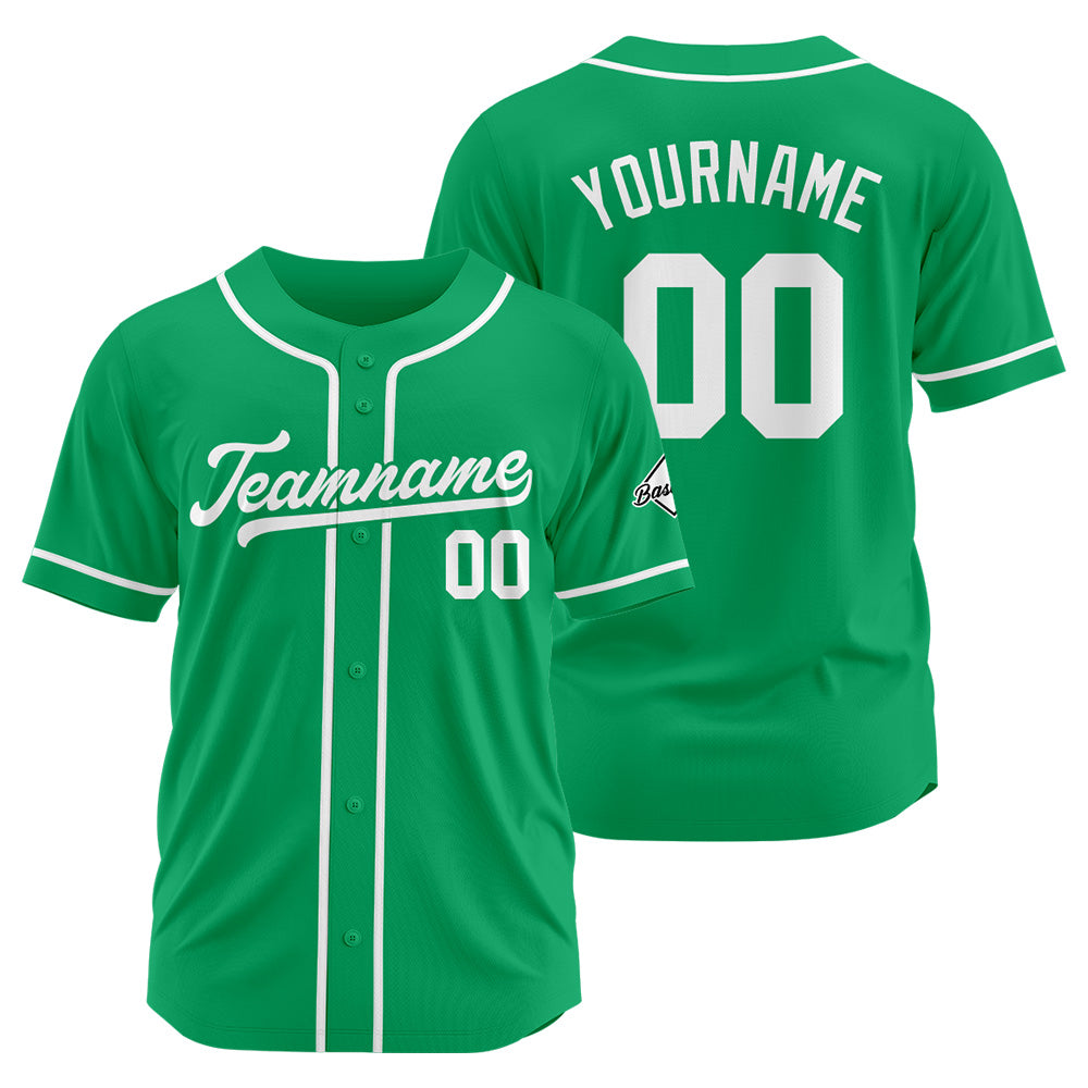 Benutzerdefinierte Authentisch Baseball-Trikot Grün Weiß