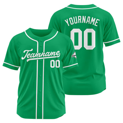 Benutzerdefinierte Authentisch Baseball-Trikot Grün Weiß