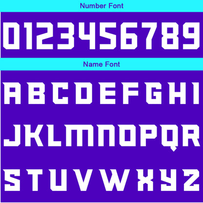 Benutzerdefinierte Reversible Basketball Jersey Personalisierte Print Name Nummer Logo Lila-Hellblau