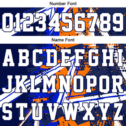 Benutzerdefinierte Reversible Basketball Jersey Personalisierte Print Name Nummer Logo Royal&Orange
