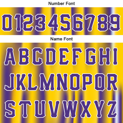 Benutzerdefinierte Reversible Basketball Jersey Personalisierte Print Name Nummer Logo Gelb&Lila