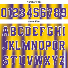 Benutzerdefinierte Reversible Basketball Jersey Personalisierte Print Name Nummer Logo Gelb&Lila