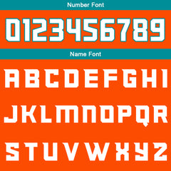 Benutzerdefinierte Orange Cyan Weiß Reversible Basketball Jersey Personalisierte Print Name Nummer Logo