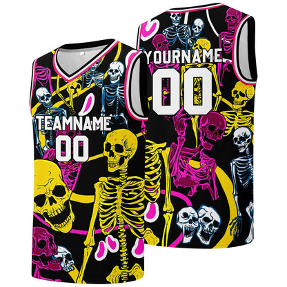 Individuelle Basketball-Jersey für Männer und Frauen. Gestickter und gedruckter Name, Nummer und Logo