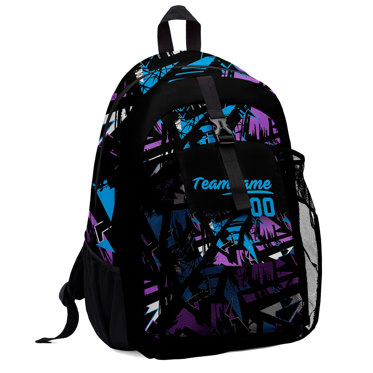 Anpassen  Rosa Lila Hellblau Sport Rucksäcke Mit Personalisiert Namen, Zahlen und Logos