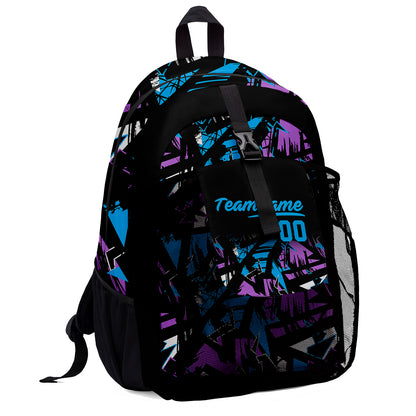 Anpassen  Rosa Lila Hellblau Sport Rucksäcke Mit Personalisiert Namen, Zahlen und Logos