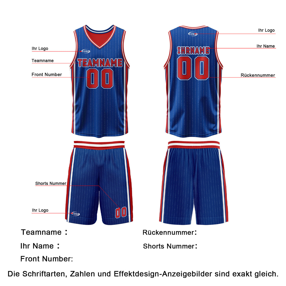 Benutzerdefinierte Blau Rot Reversible Basketball Jersey Personalisierte Drucken Name Nummer Logo