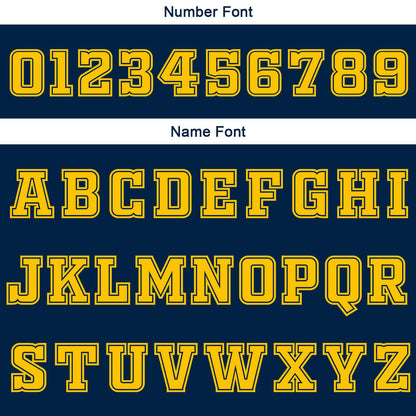 Benutzerdefinierte Marineblau Gelb Weiß Reversible Basketball Jersey Personalisierte Print Name Nummer Logo