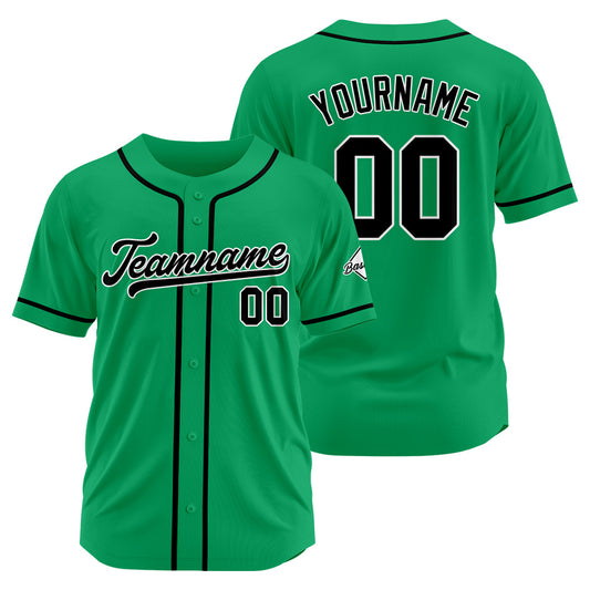 Benutzerdefinierte Authentisch Baseball-Trikot Grün Schwarz