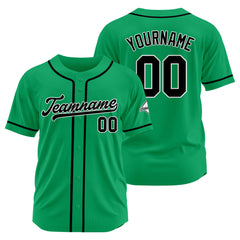 Benutzerdefinierte Authentisch Baseball-Trikot Grün Schwarz