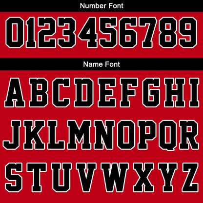 Benutzerdefinierte Rot Schwarz Weiß Reversible Basketball Jersey Personalisierte Print Name Nummer Logo