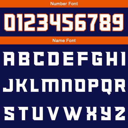 Benutzerdefinierte Marine Orange Weiß Reversible Basketball Jersey Personalisierte Print Name Nummer Logo