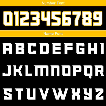 Benutzerdefinierte Schwarz Gelb Weiß Reversible Basketball Jersey Personalisierte Print Name Nummer Logo